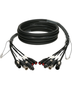 2 x CAT, 2 x audio / DMX und strom hybrid kabel mit convertCON / etherCON und powerCON TRUE1