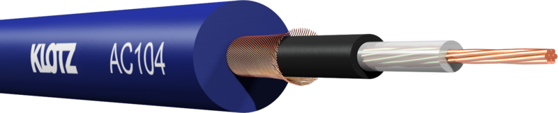 50m Pro Audio Kabel blau, 0.22mm², unsymmetrisch