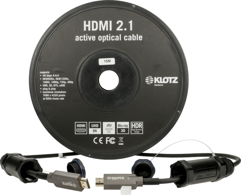 HDMI 2.1 AOC, armiert sw 50m, HDMI-A / HDMI-A, vergoldet