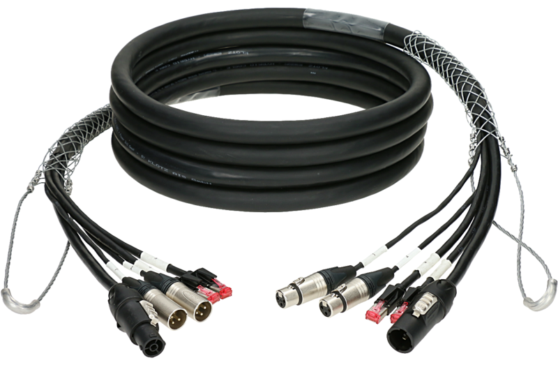 60m 2xCAT/audio+strom  kabel, RJ45; XLR3p.F/M; True1