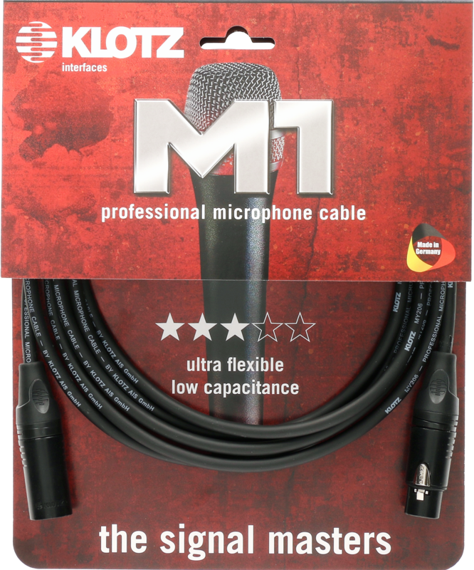 M1 Mikrofonkabel sw 15m, XLR 3p. F/M  schwarz