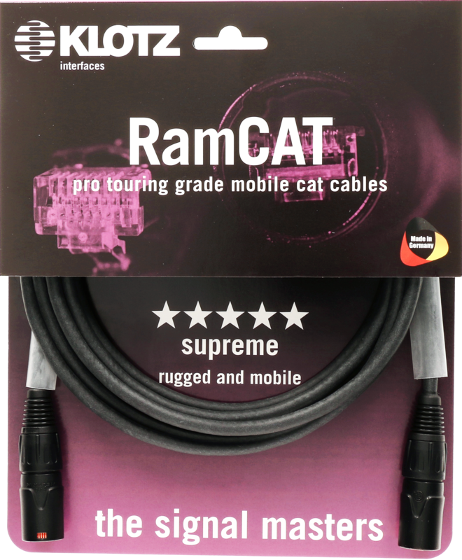RAMCAT5 Kabel 5 m, schwarz, 2x RJ45 EtherCon Stecker.